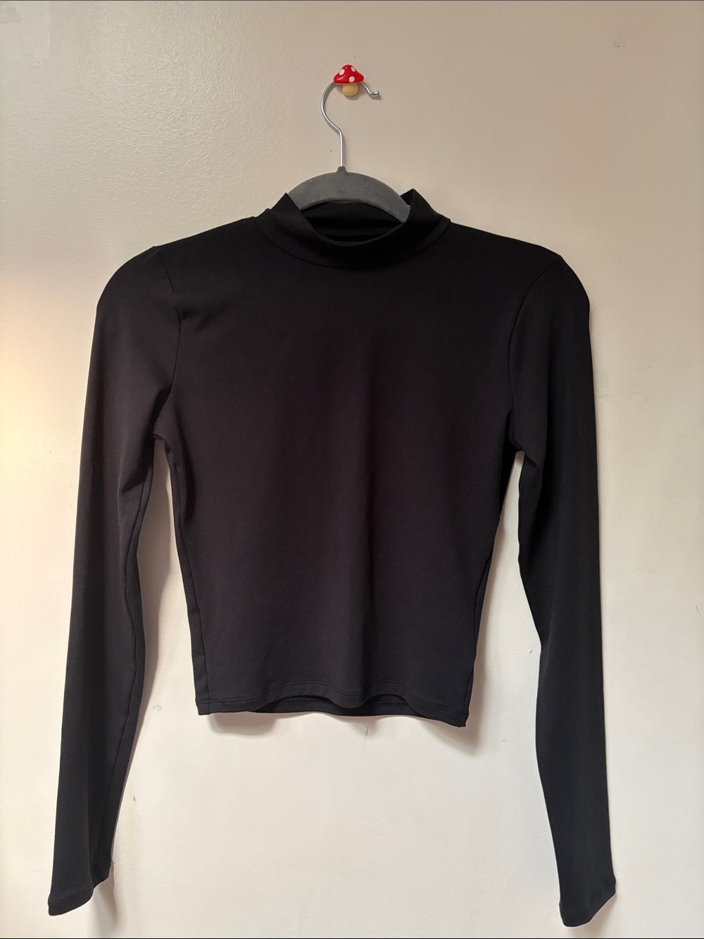 Hollister Black Mock Neck Crop